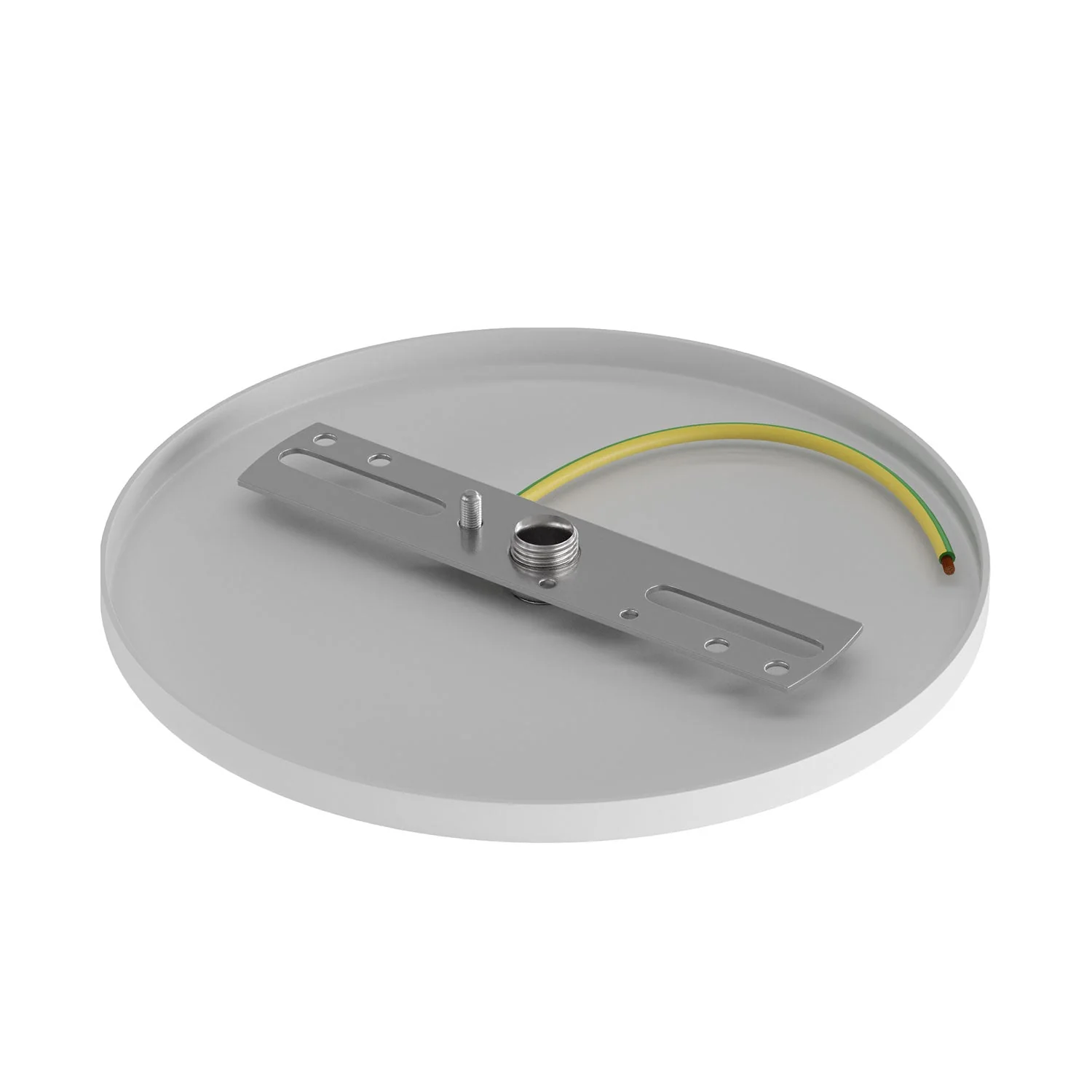 Recessed flush-mount ceiling rose with 1 central hole - Matt white - Image 4