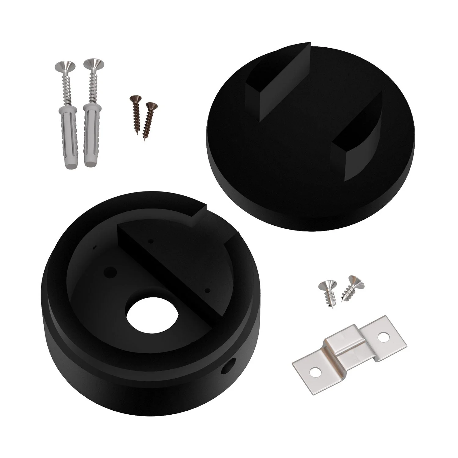 Wooden ceiling rose for cable for string light and Filé system. Made in Italy – Black - Image 3
