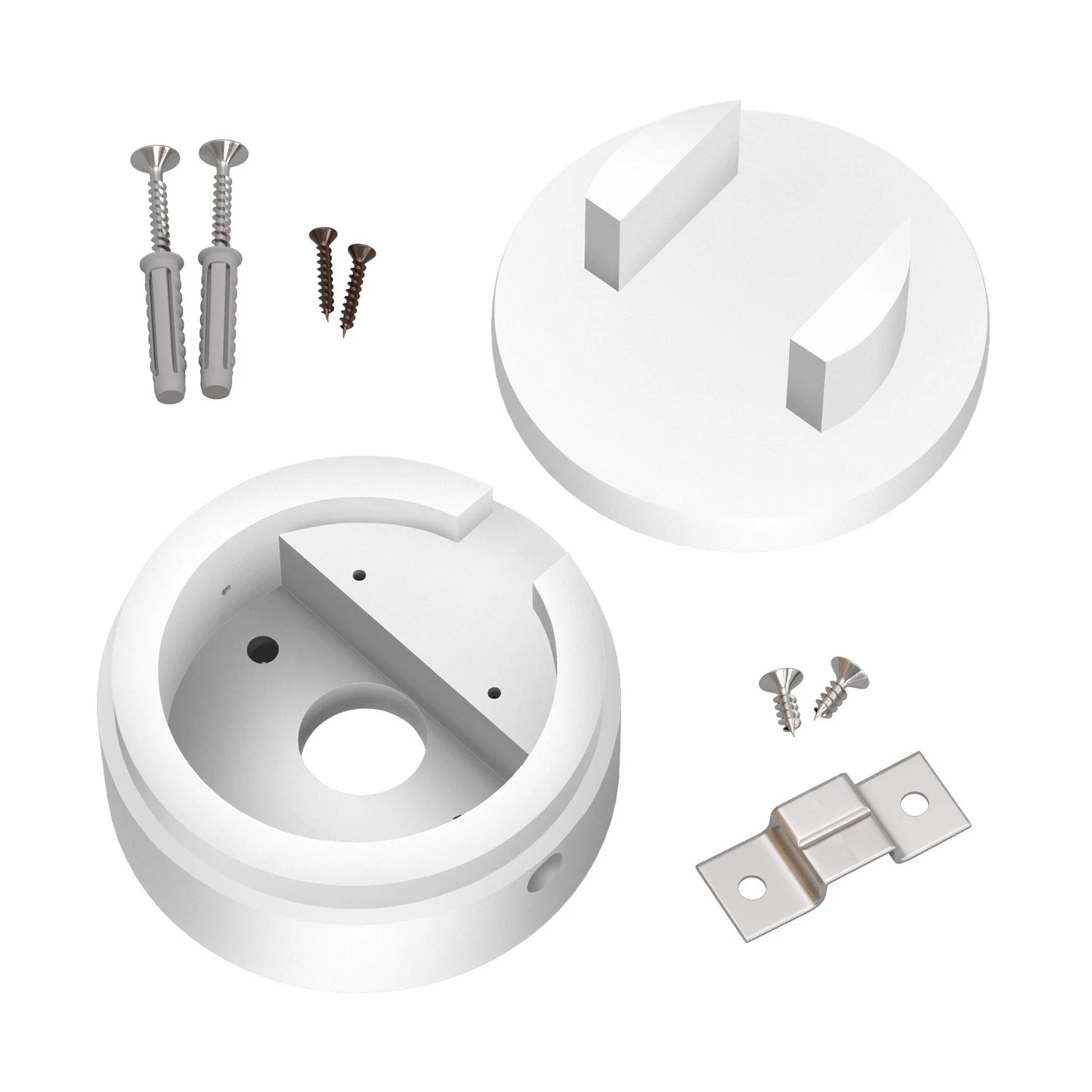 Wooden ceiling rose for cable for string light and Filé system. Made in Italy – White - Image 3