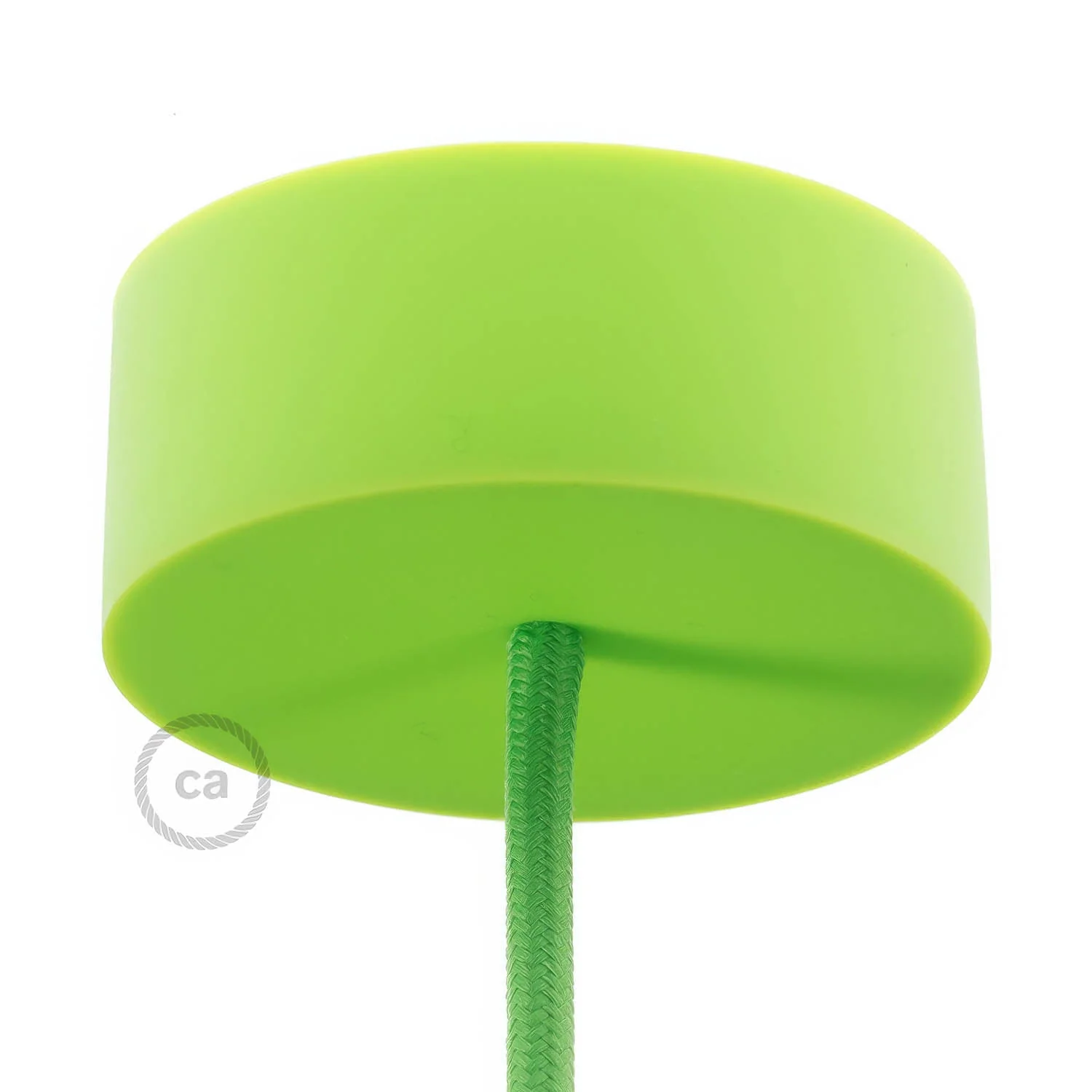 Cylindrical ceiling rose kit in silicone – Lime