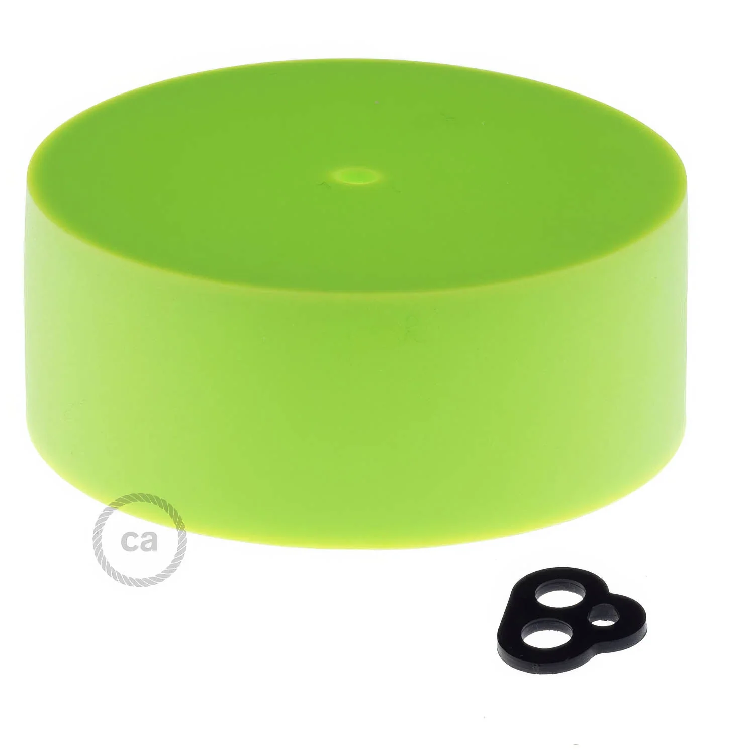 Cylindrical ceiling rose kit in silicone – Lime - Image 3