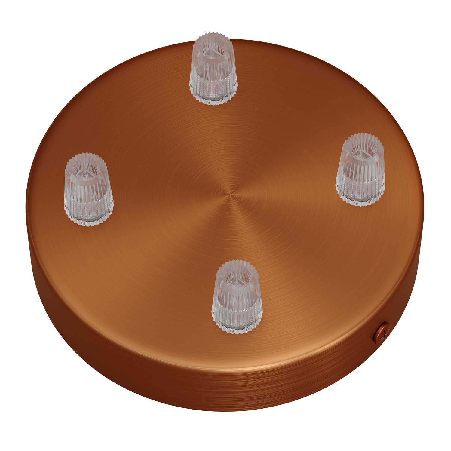Cylindrical ceiling rose kit in metal with 4 holes – Satin copper - Image 2