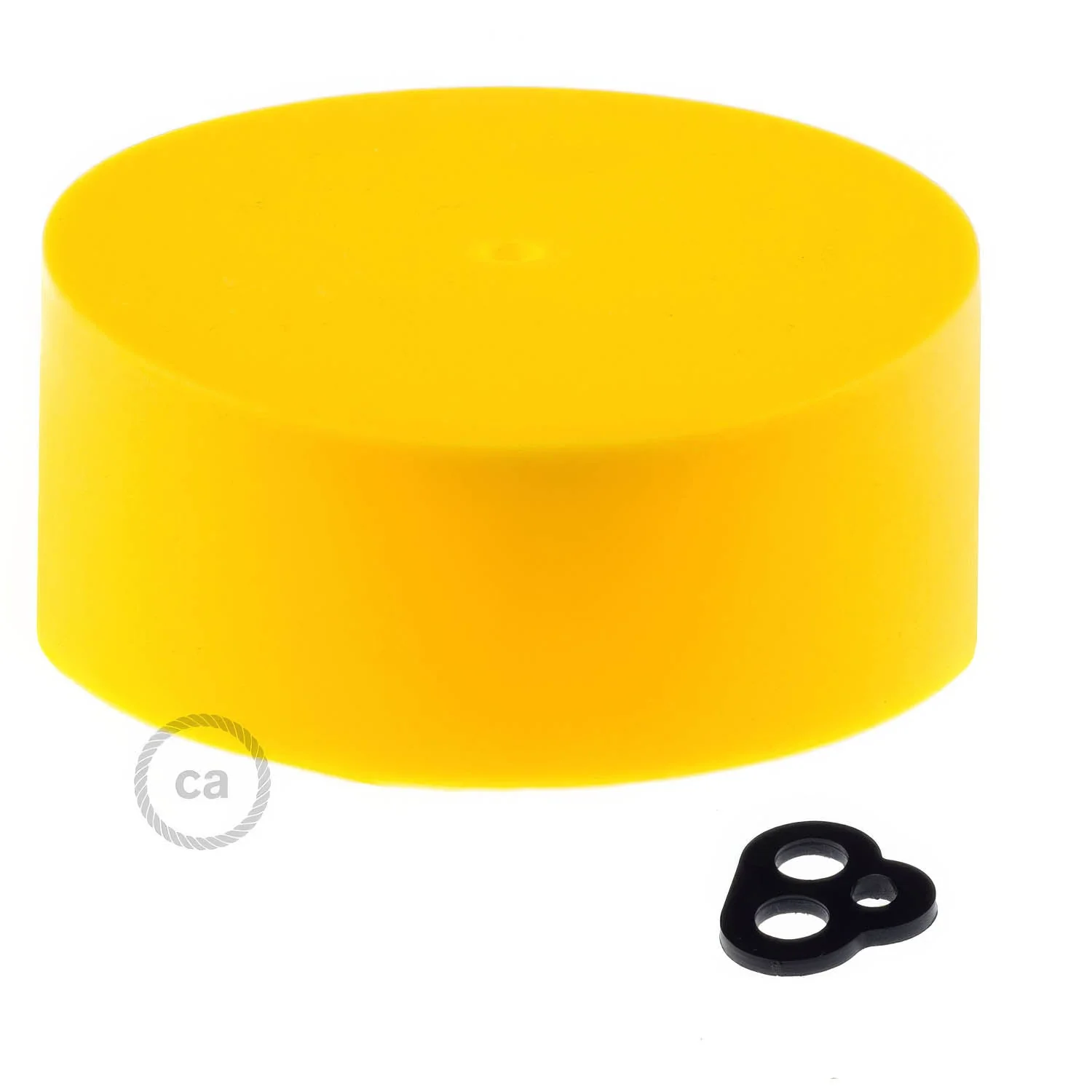 Cylindrical silicone ceiling rose kit - Yellow - Image 3