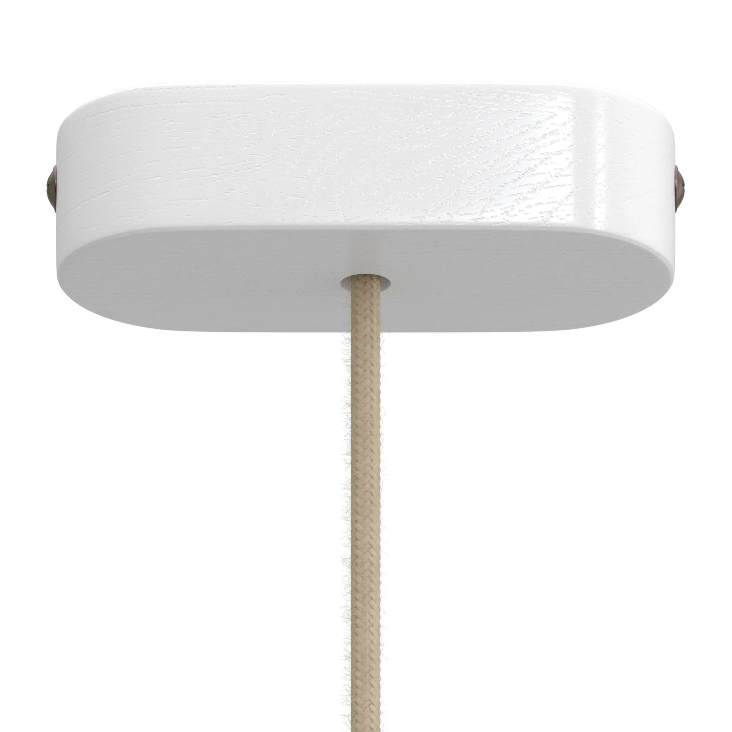 Oval wooden ceiling rose kit - White