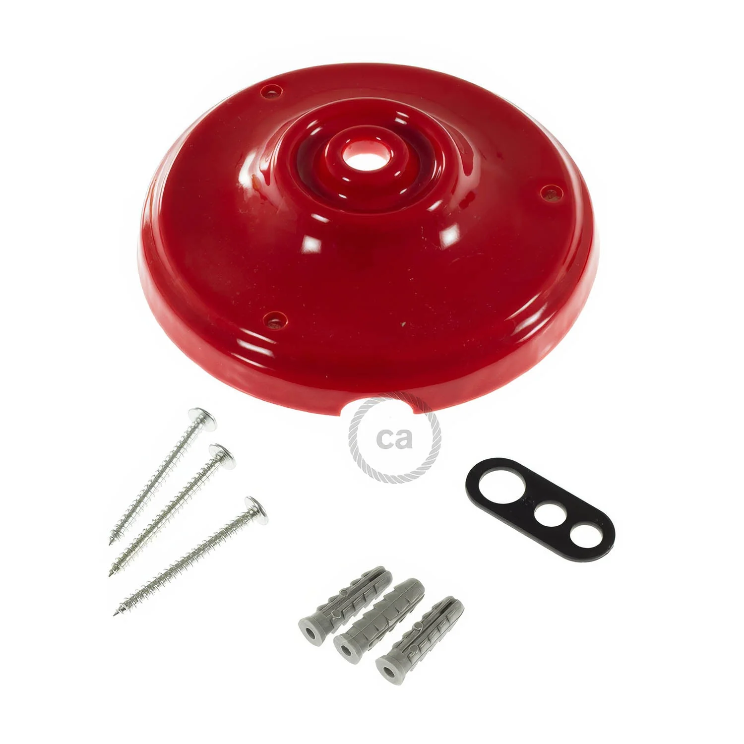 Porcelain ceiling rose kit - Red - Image 3