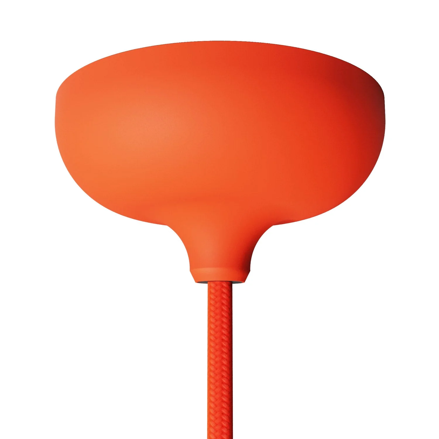 Silicone ceiling rose kit with central hole and provision for side hole – Orange