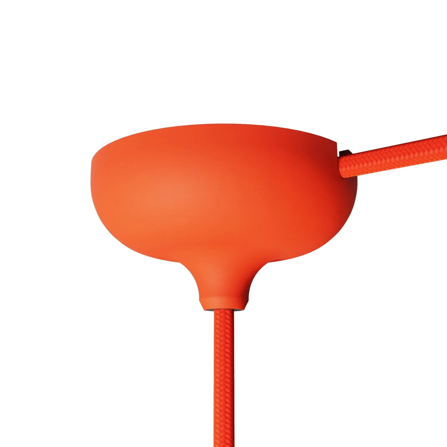 Silicone ceiling rose kit with central hole and provision for side hole – Orange - Image 4