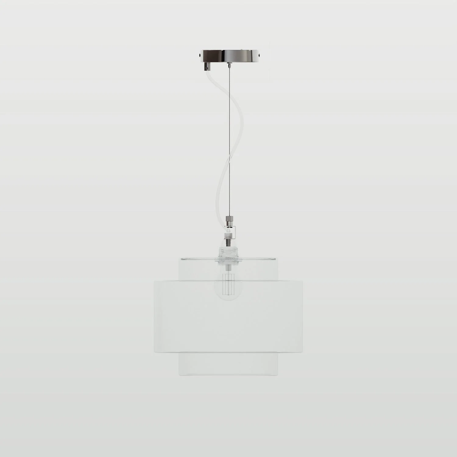 Ceiling canopy Kit Ø 120 mm with steel suspension and millimetric balancer – Chrome - Image 2