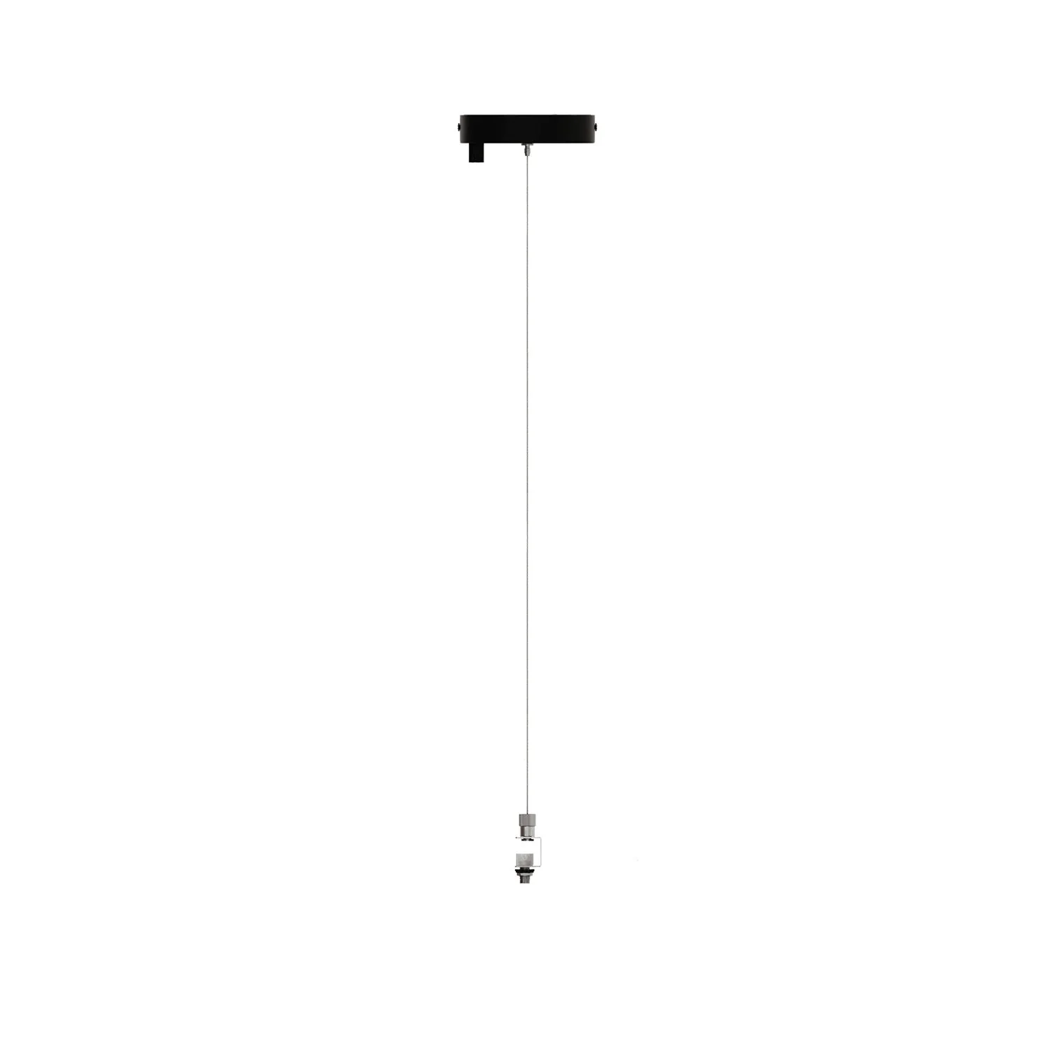Ceiling canopy Kit Ø 120 mm with steel suspension and millimetric balancer - Matte Black