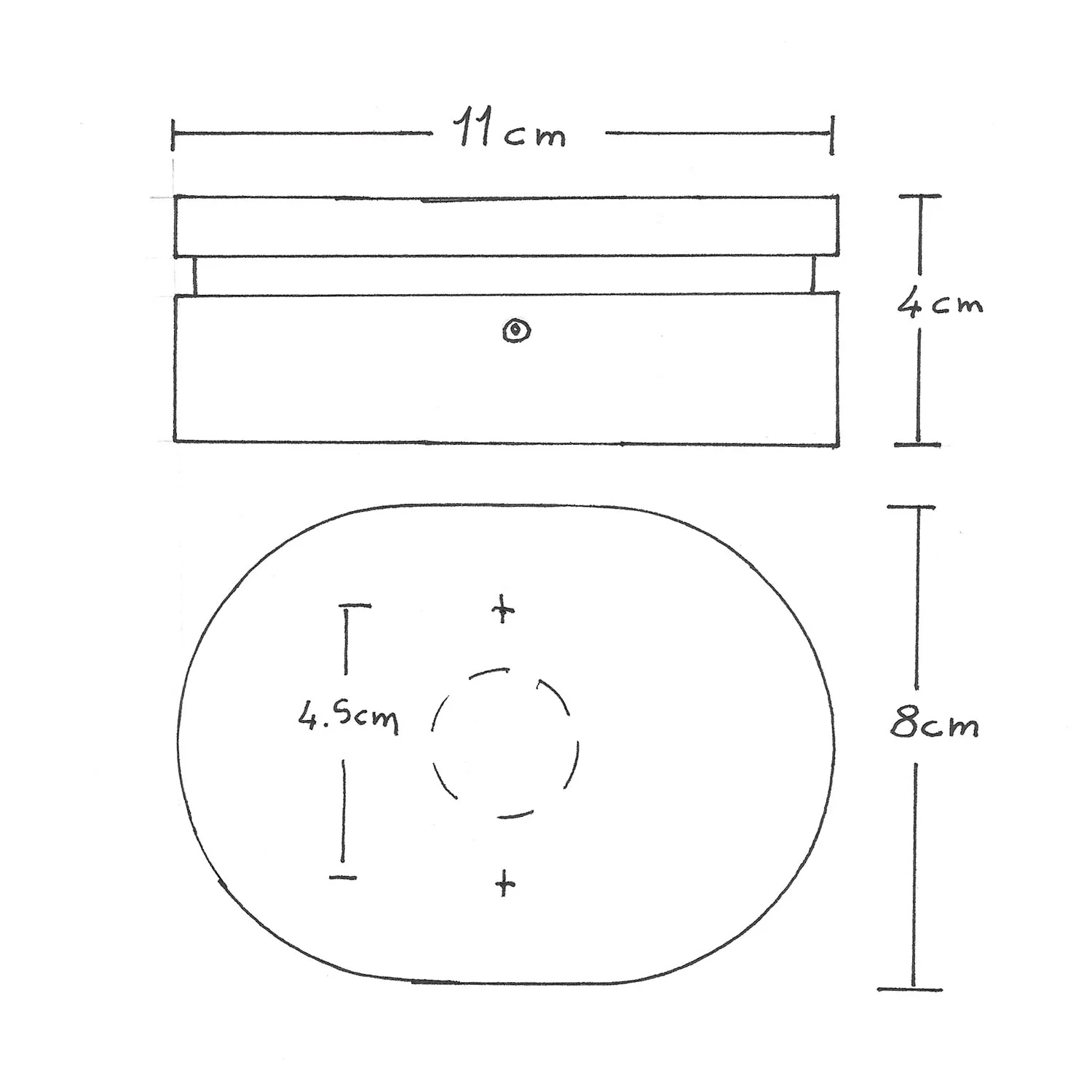 Oval wooden ceiling rose with 2 side holes for cable for string light and Filé system. Made in Italy - White - Image 4