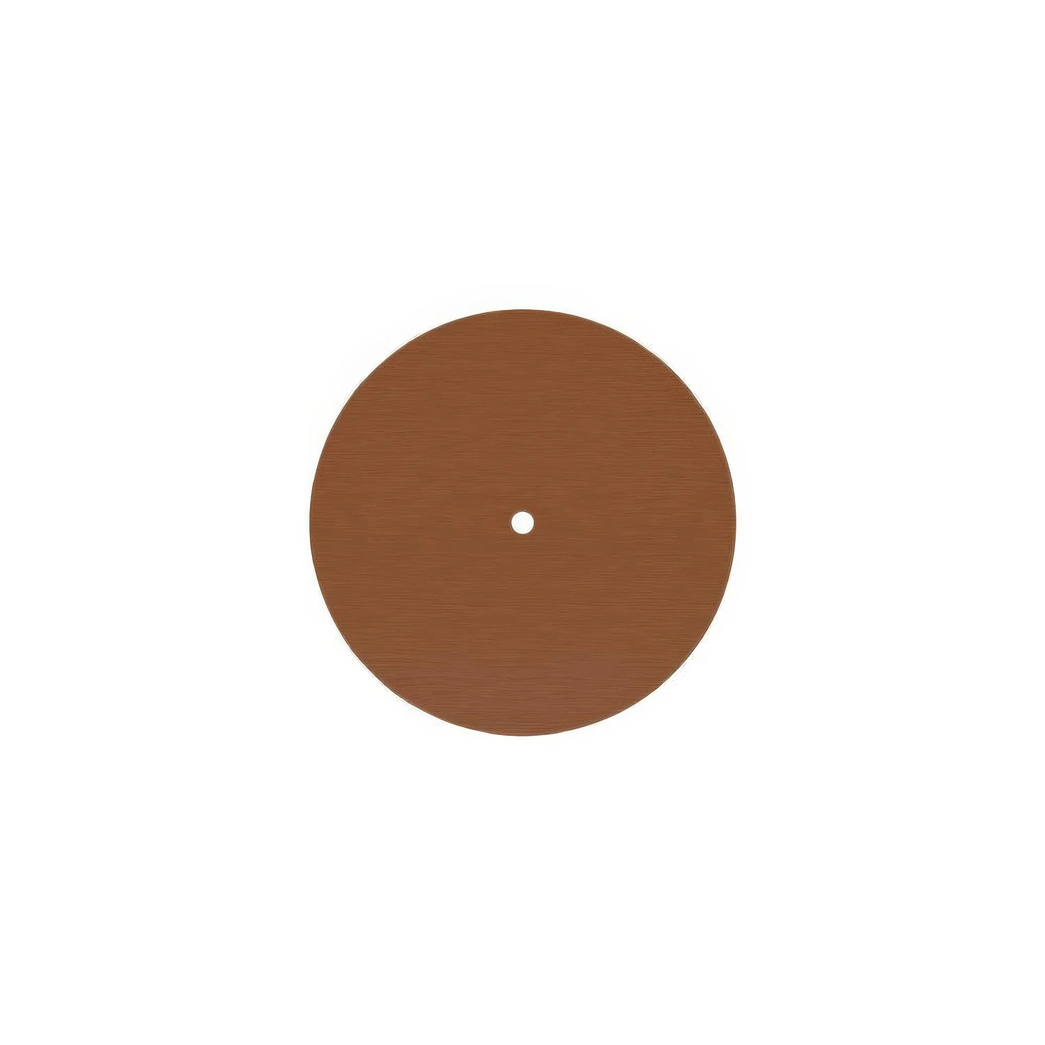 Ceiling rose Rose-One round, diameter 200 mm with 1 hole and 4 side holes - Satin copper Dibond - Image 3