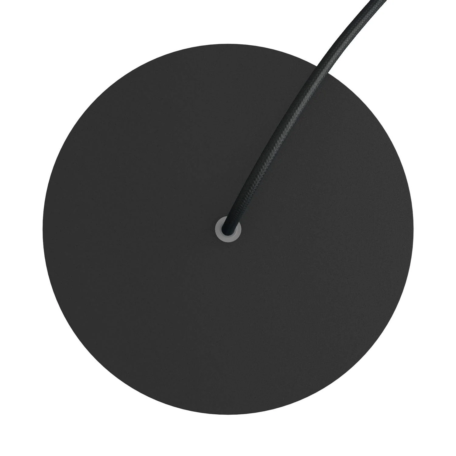 Rose-One round ceiling rose, diameter 200 mm with 1 hole and 4 side holes - Matt black - Image 2