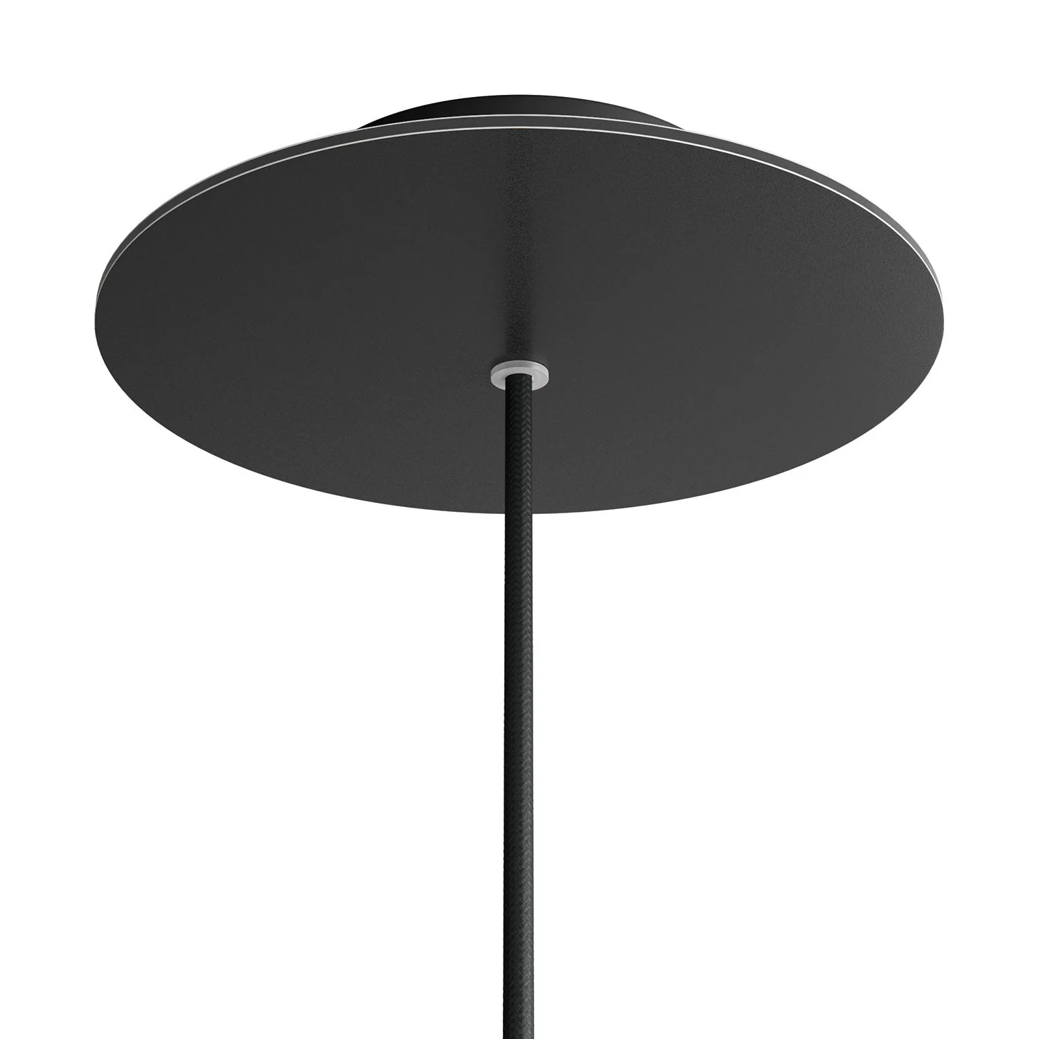 Rose-One round ceiling rose, diameter 200 mm with 1 hole and 4 side holes - Matt black - Image 8