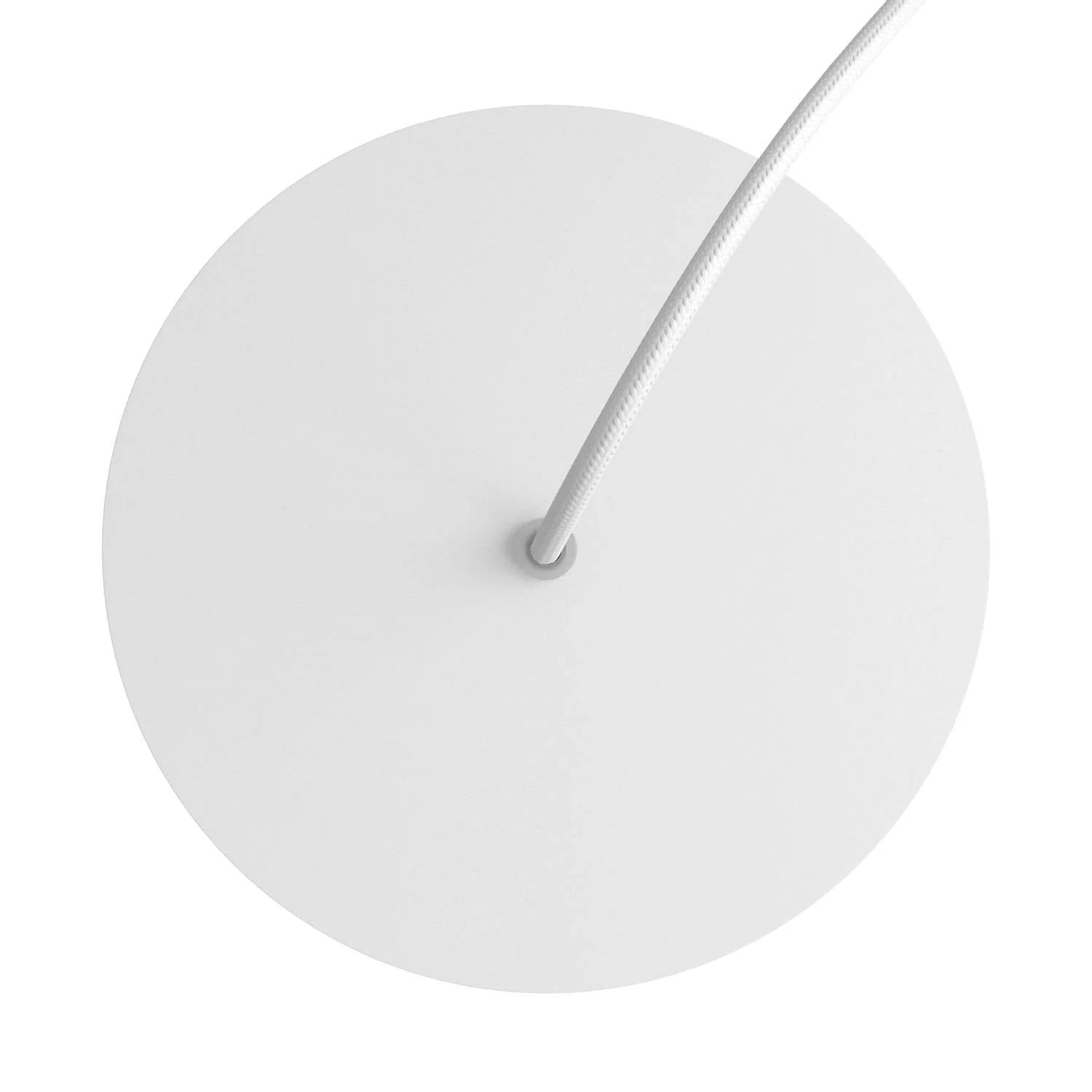 Ceiling rose Rose-One round, diameter 200 mm with 1 hole and 4 side holes - Matt white - Image 2