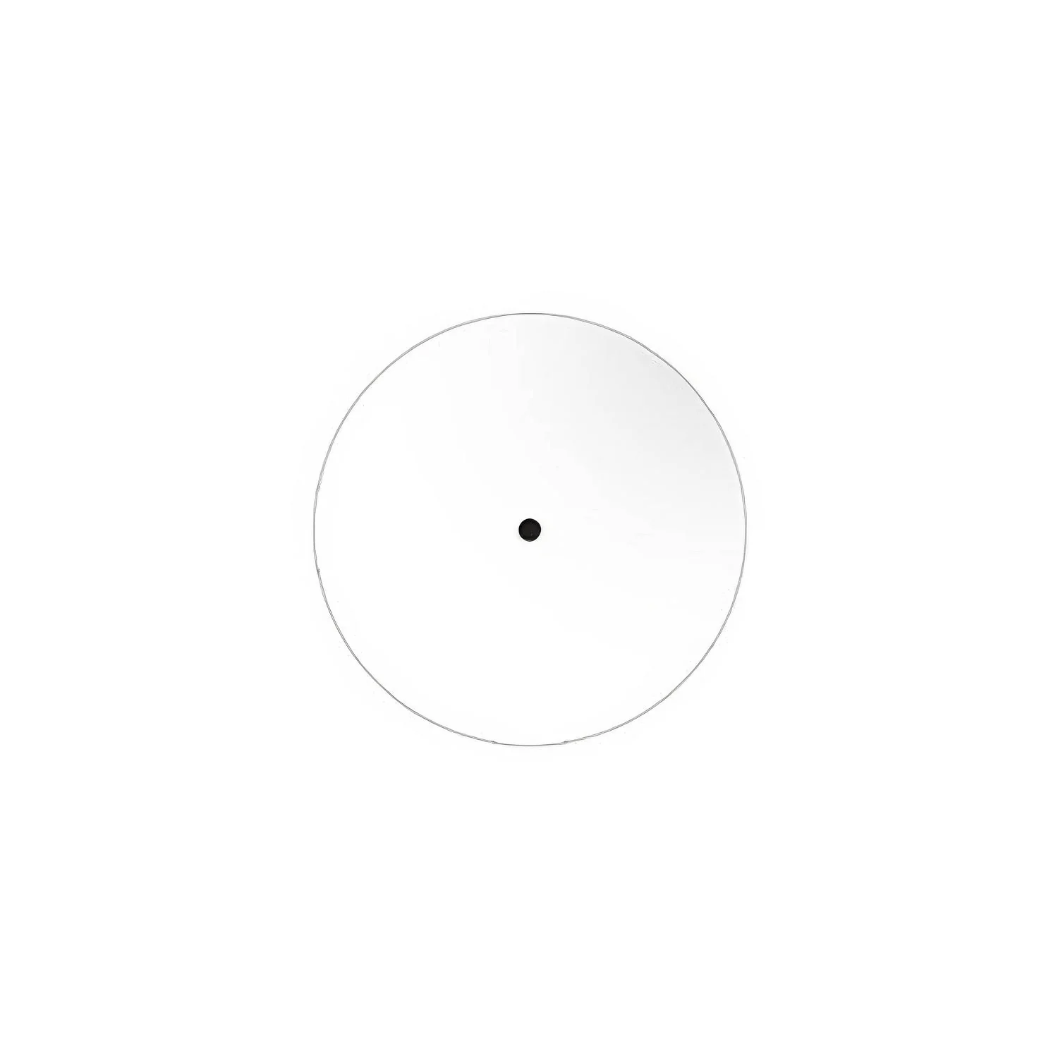 Ceiling rose Rose-One round, diameter 200 mm with 1 hole and 4 side holes - Matt white - Image 3