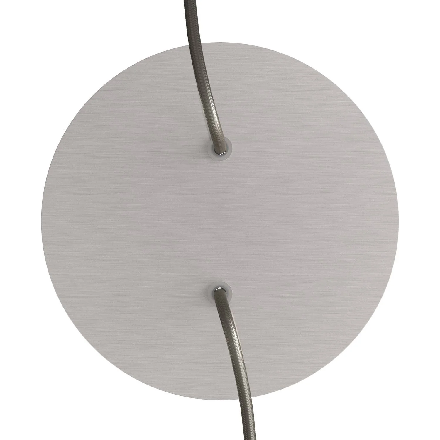 Rose-One round ceiling rose, diameter 200 mm with 2 holes and 4 side holes – Satin-finish Dibond Steel - Image 2