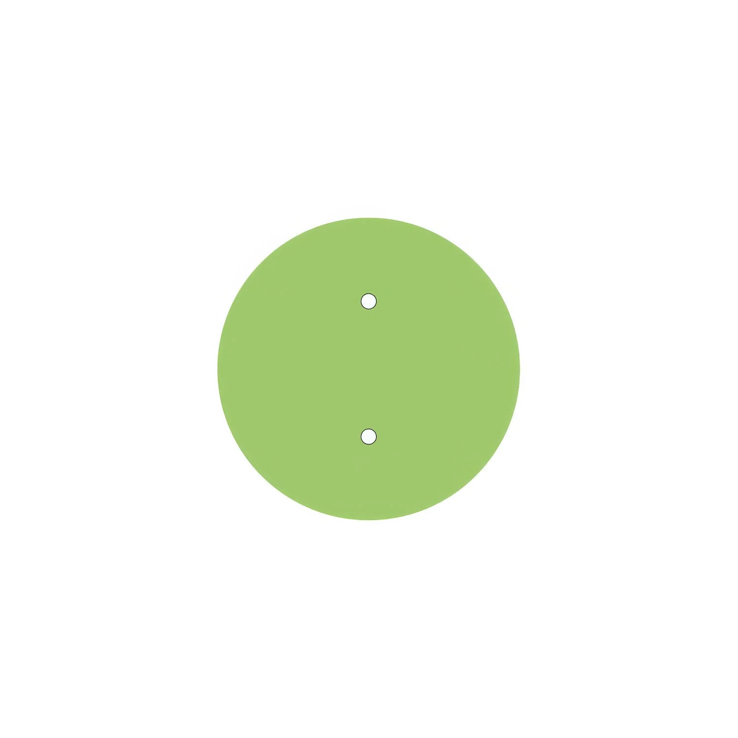 Rose-One round ceiling rose, 200 mm diameter with 2 holes and 4 side holes - Meadow Green - Image 3