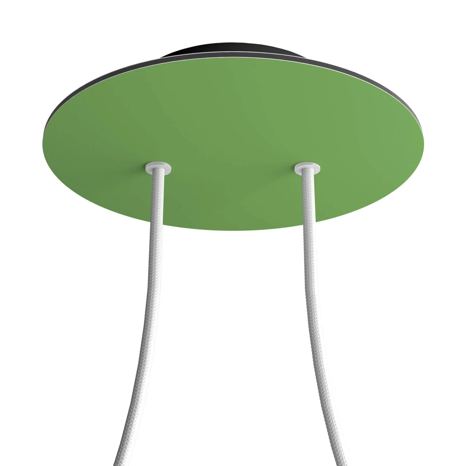 Rose-One round ceiling rose, 200 mm diameter with 2 holes and 4 side holes - Meadow Green - Image 8