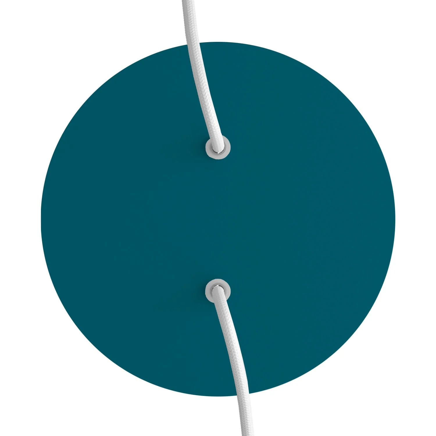 Rose-One round ceiling rose, 200 mm diameter with 2 holes and 4 side holes - Petrol - Image 2