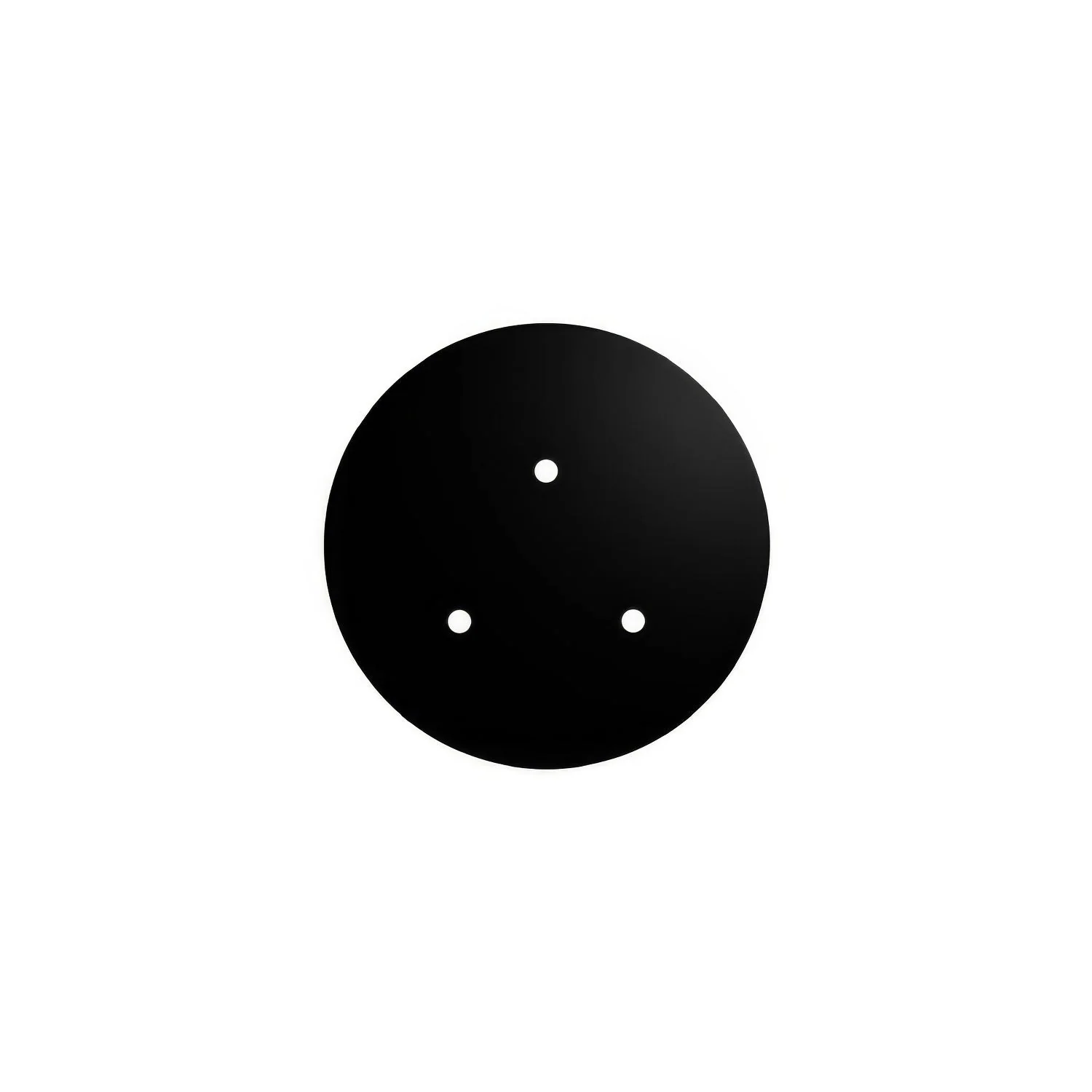 Rose-One round ceiling rose, diameter 200 mm with 3 holes and 4 side holes - Matt black - Image 3