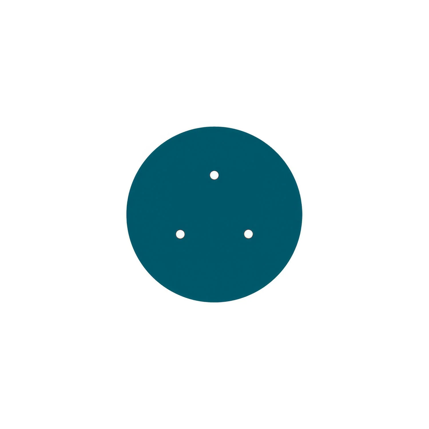 Rose-One round ceiling rose, diameter 200 mm with 3 holes and 4 side holes – Petrol Blue - Image 3