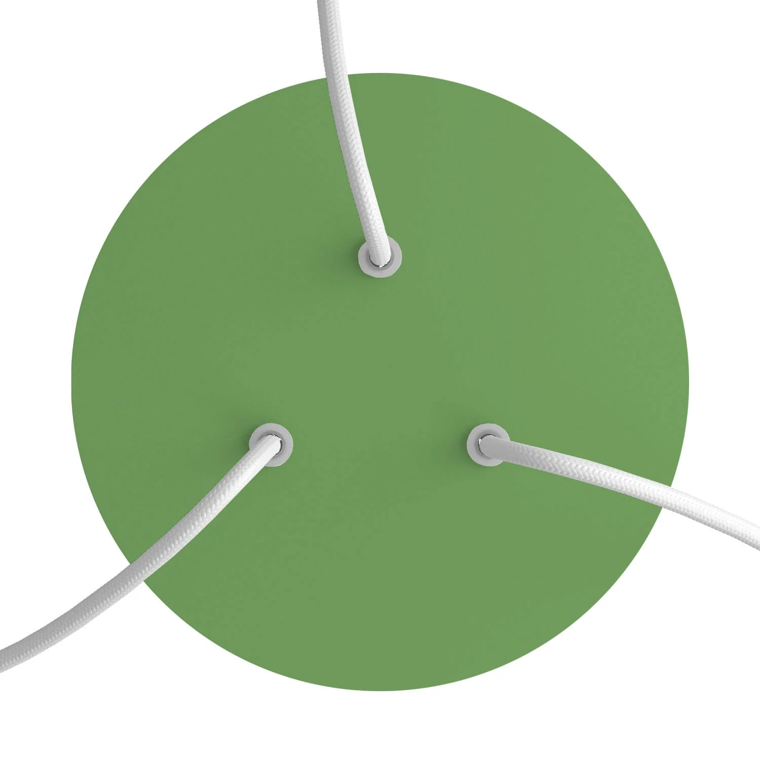 Rose-One round ceiling rose, 200 mm diameter with 3 holes and 4 side holes - Meadow green - Image 2