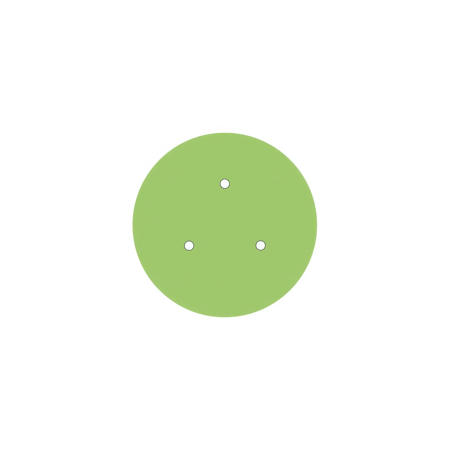 Rose-One round ceiling rose, 200 mm diameter with 3 holes and 4 side holes - Meadow green - Image 3