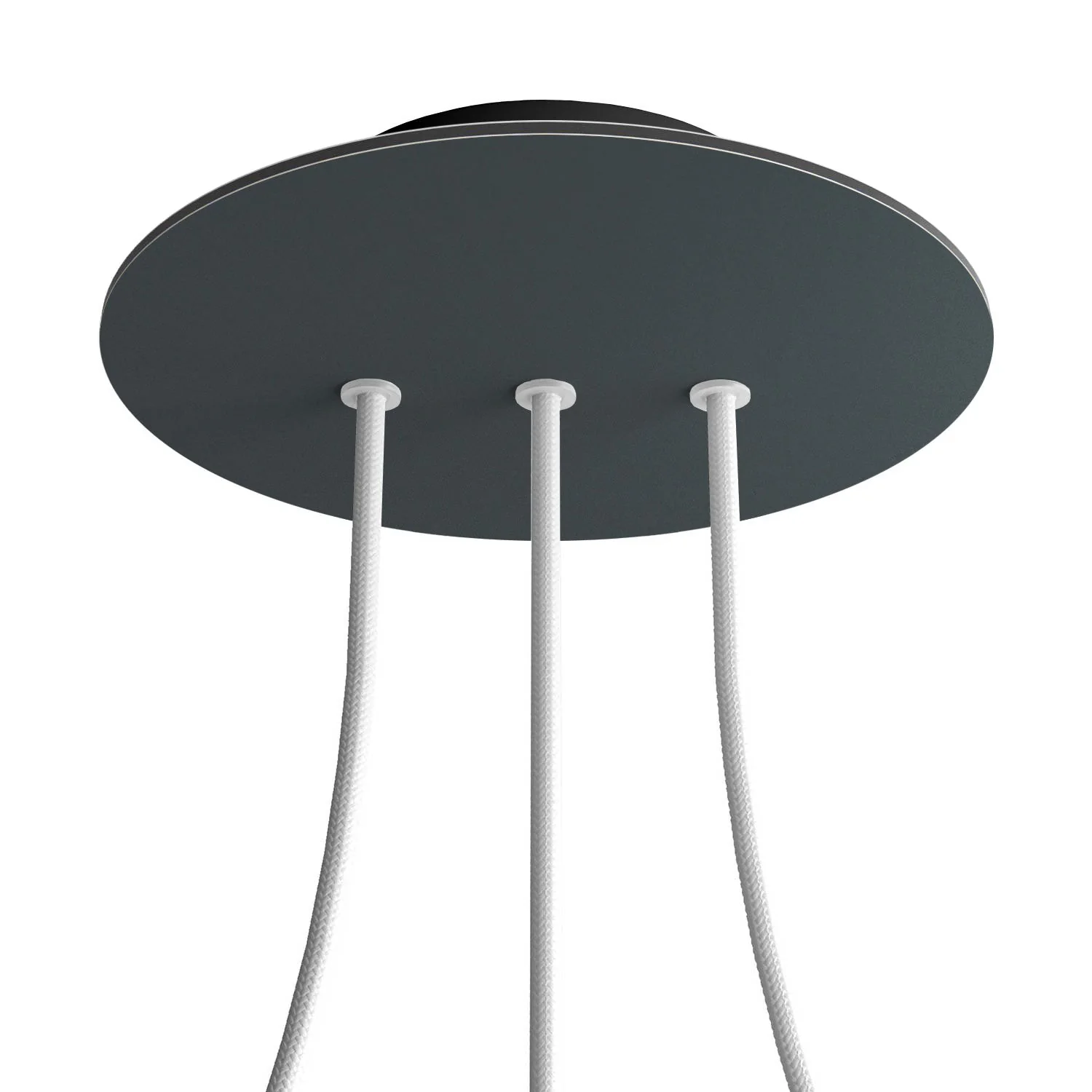 Rose-One round ceiling rose, 200 mm diameter with 3 inline holes and 4 side holes - Anthracite - Image 8