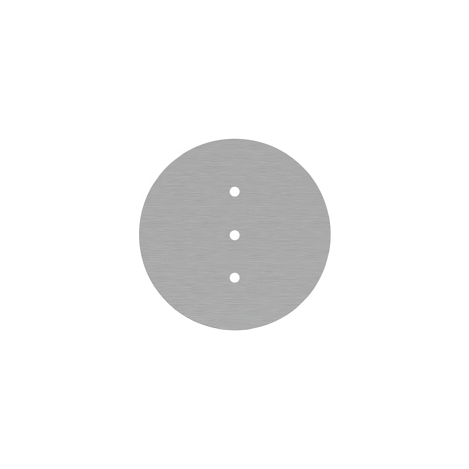 Ceiling rose Rose-One round, diameter 200 mm with 3 inline holes and 4 side holes - Dibond Satin stainless steel - Image 3