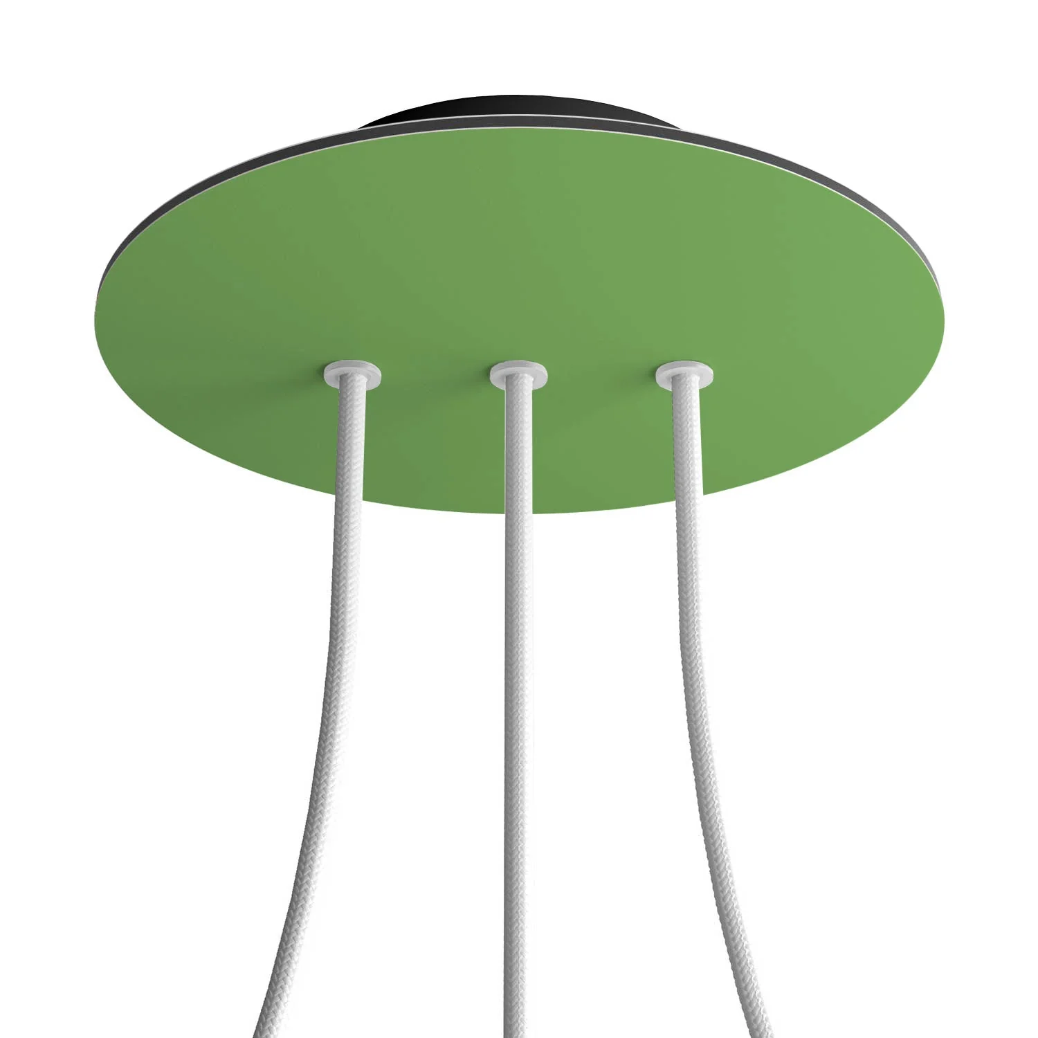 Rose-One round ceiling rose, 200 mm diameter with 3 inline holes and 4 side holes - Meadow green - Image 8