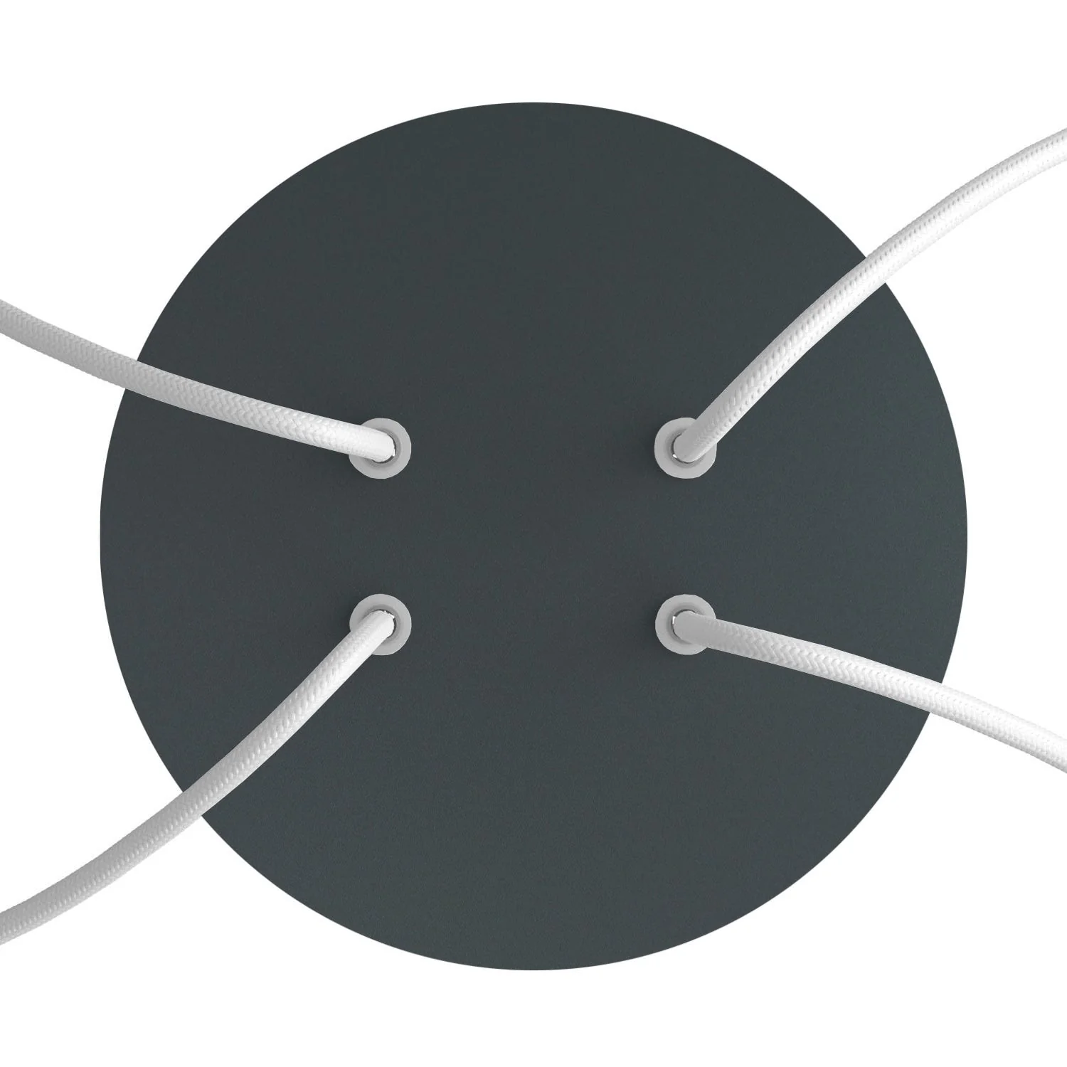 Rose-One round ceiling rose, 200 mm diameter with 4 holes and 4 side holes – Anthracite - Image 2