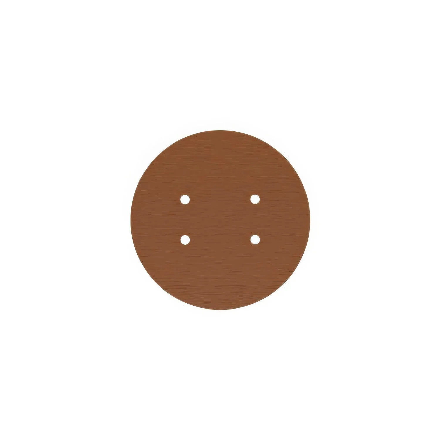 Ceiling rose Rose-One round, diameter 200 mm with 4 holes and 4 side holes - Satin copper Dibond - Image 3
