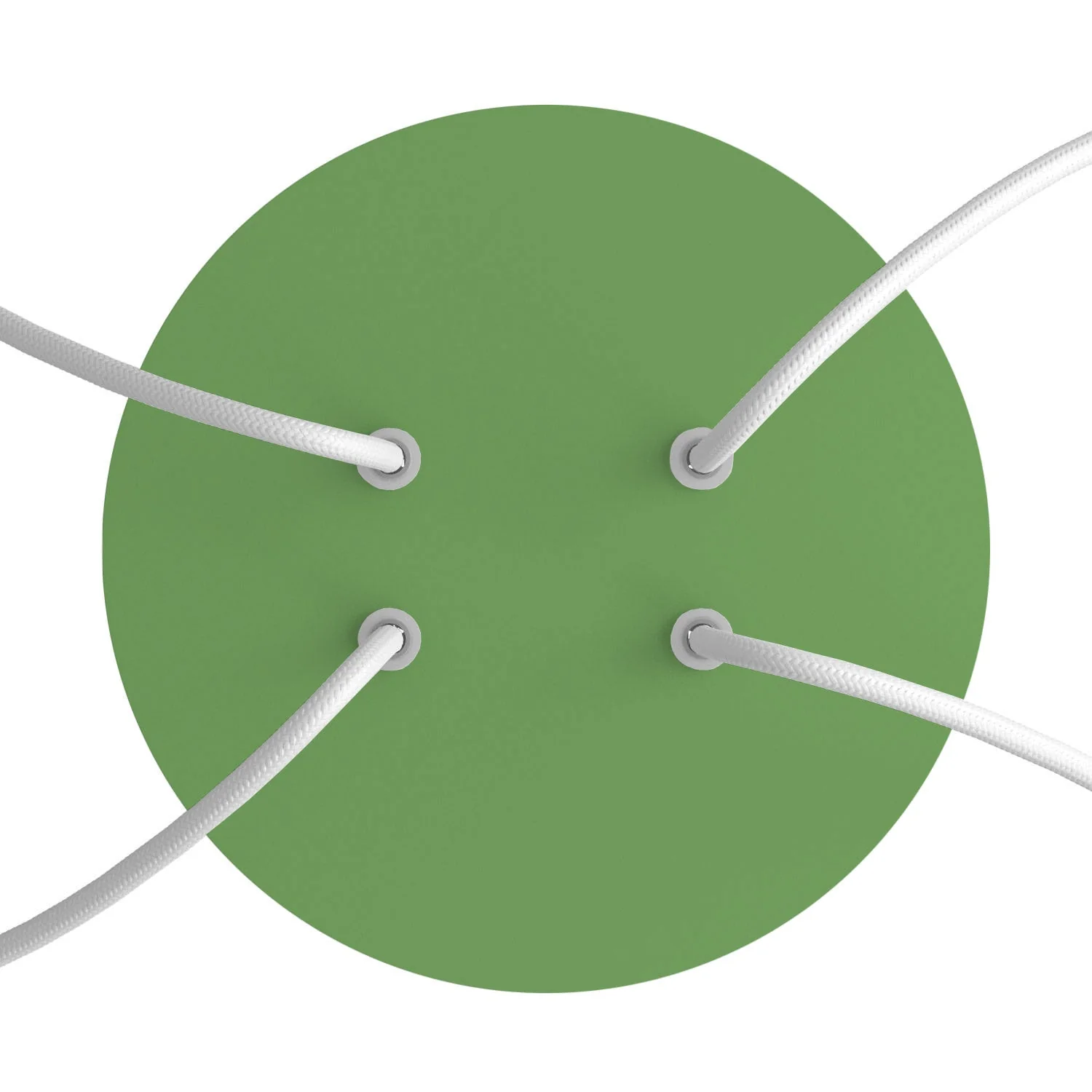 Ceiling rose Rose-One round, diameter 200 mm with 4 holes and 4 side holes - Lawn green - Image 2