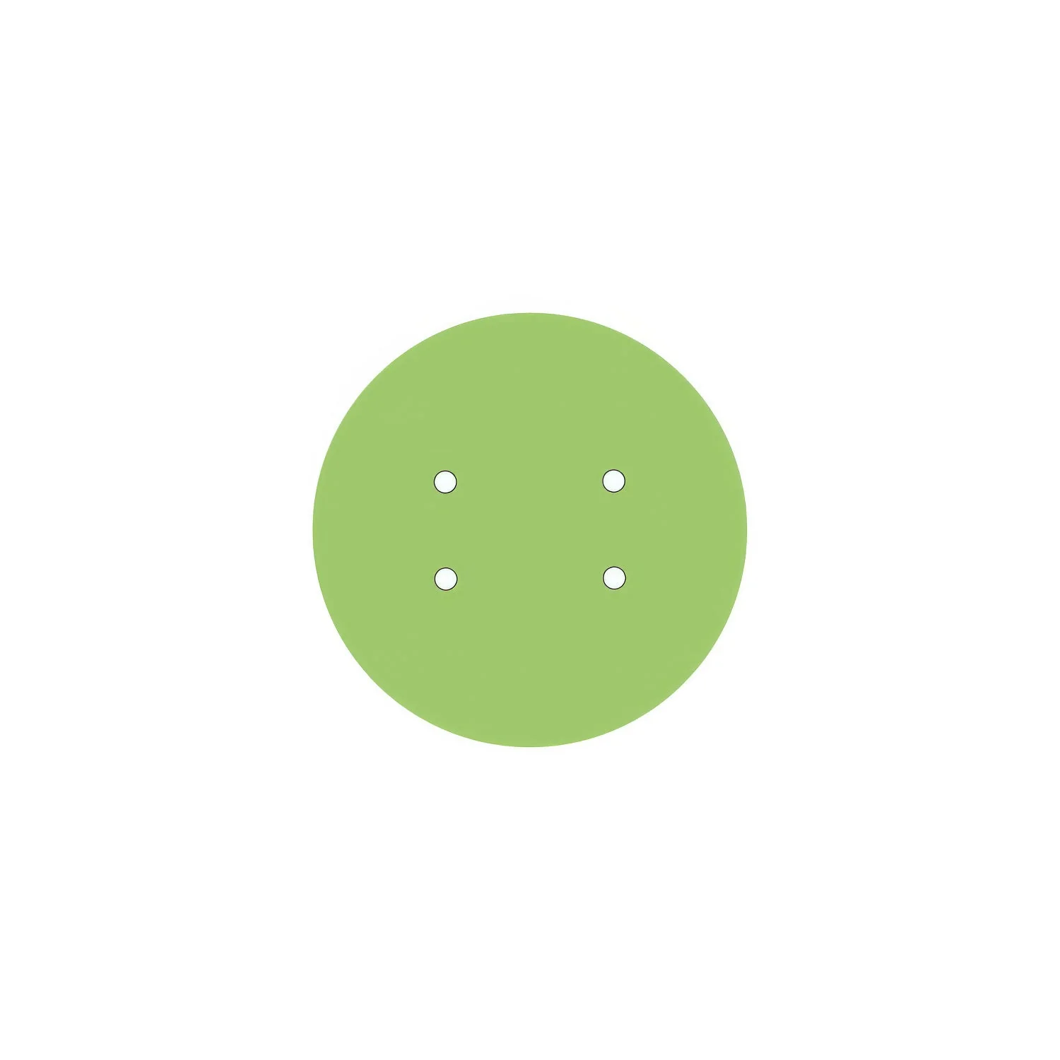Ceiling rose Rose-One round, diameter 200 mm with 4 holes and 4 side holes - Lawn green - Image 3