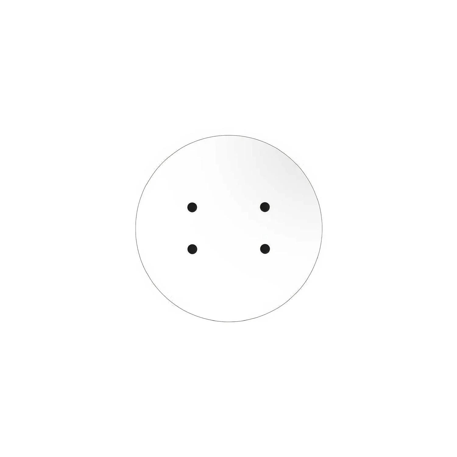 Rose-One round ceiling rose, diameter 200 mm with 4 holes and 4 side holes - Matt white - Image 3