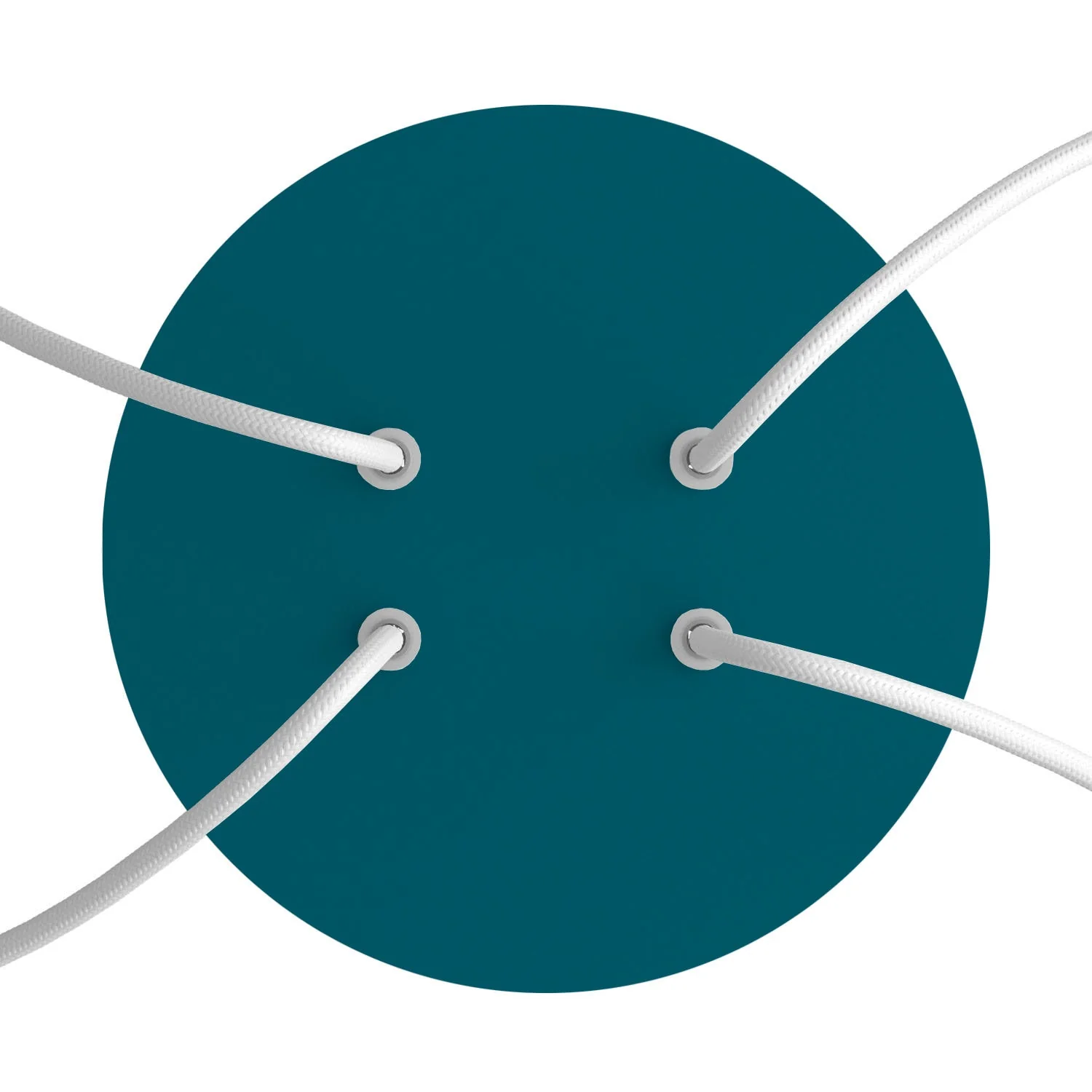Rose-One round ceiling rose, 200 mm diameter with 4 holes and 4 side holes - Petrol Blue - Image 2