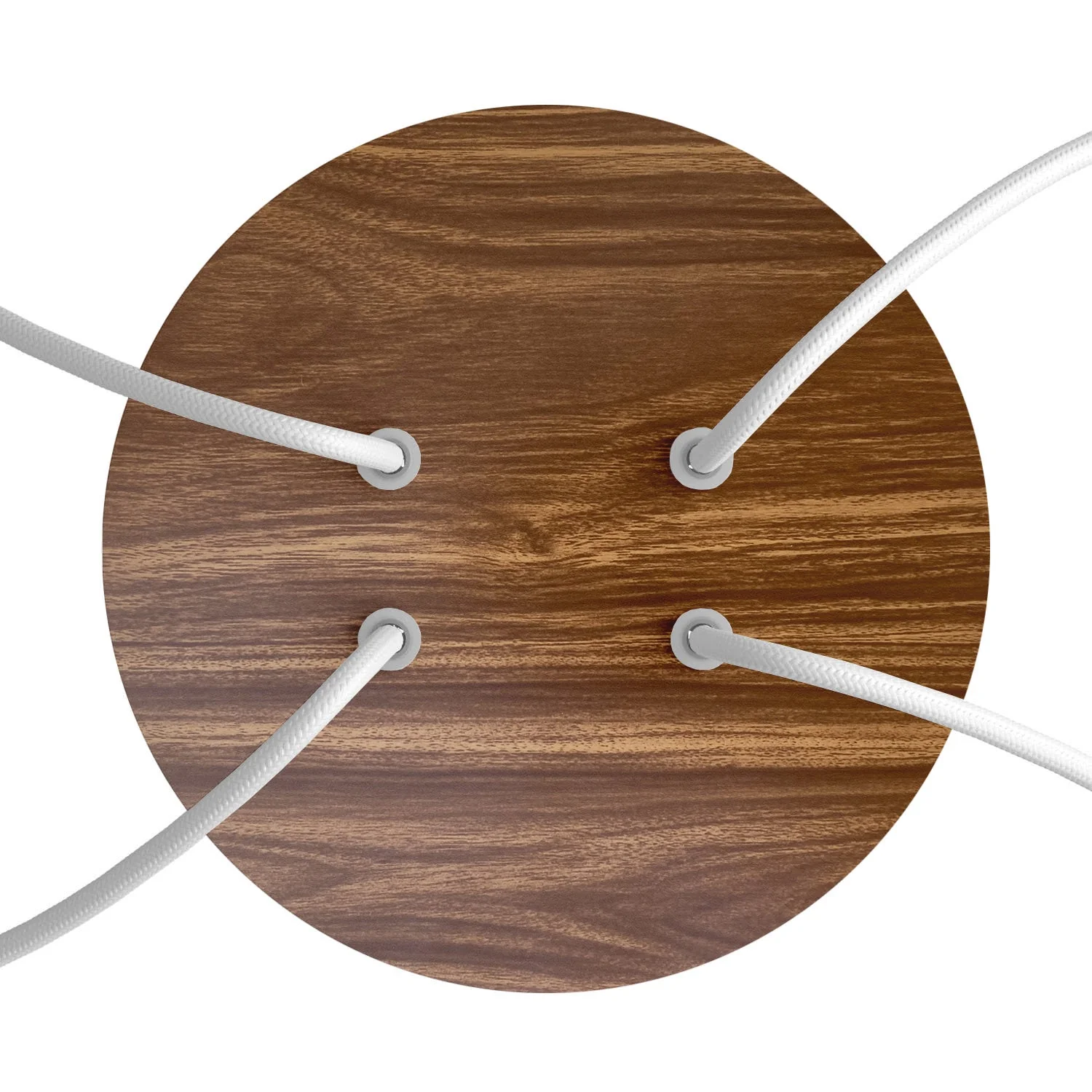 Rose-One round ceiling rose, diameter 200 mm with 4 holes and 4 side holes - Wood - Image 2