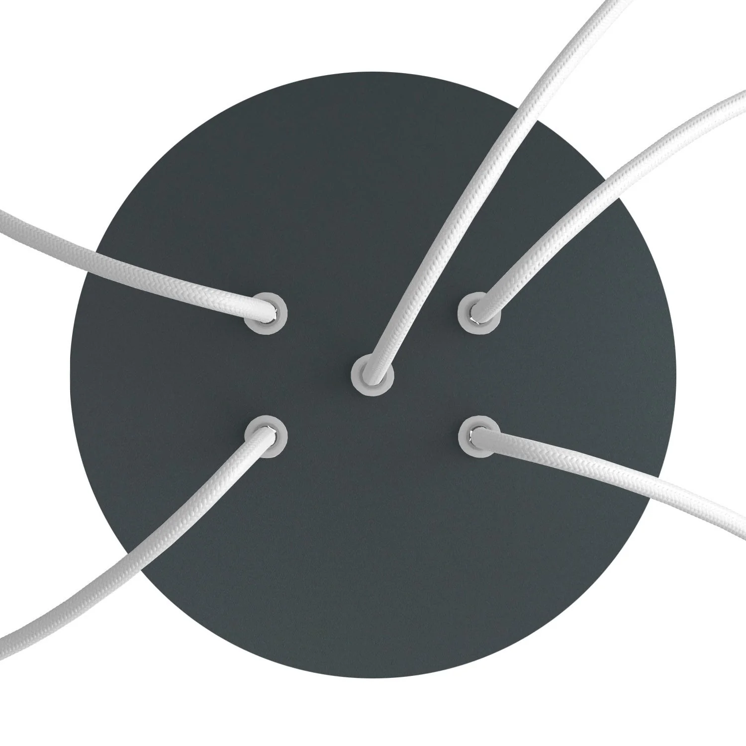Rose-One round ceiling rose, 200 mm diameter with 5 holes and 4 side holes – Anthracite - Image 2