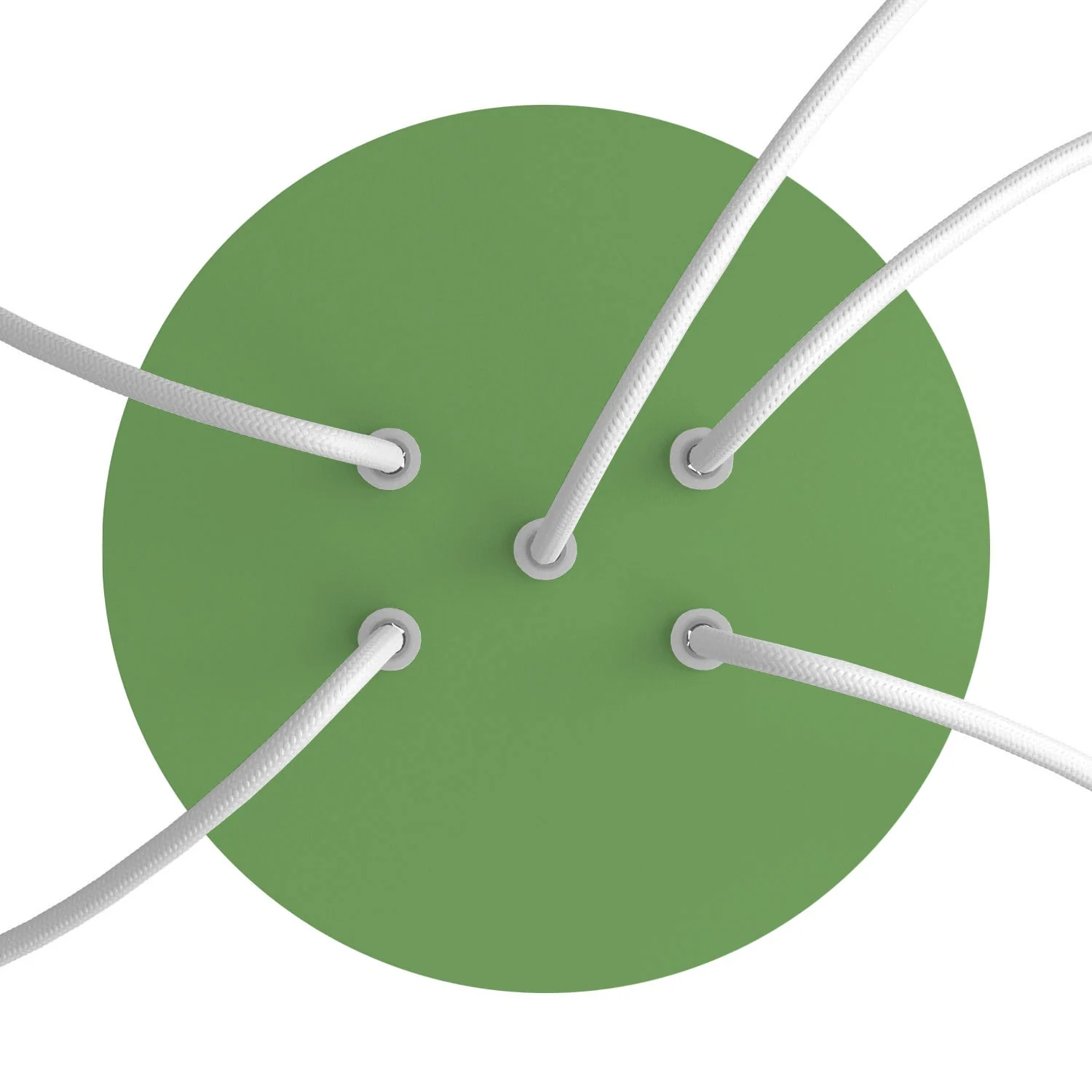 Rose-One round ceiling rose, 200 mm diameter with 5 holes and 4 side holes – Meadow Green - Image 2