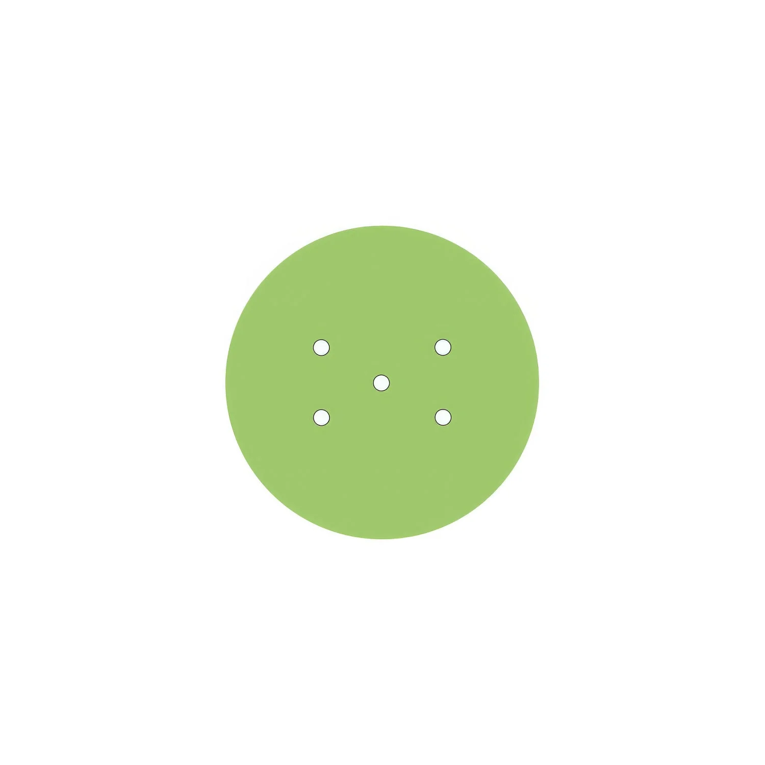 Rose-One round ceiling rose, 200 mm diameter with 5 holes and 4 side holes – Meadow Green - Image 3