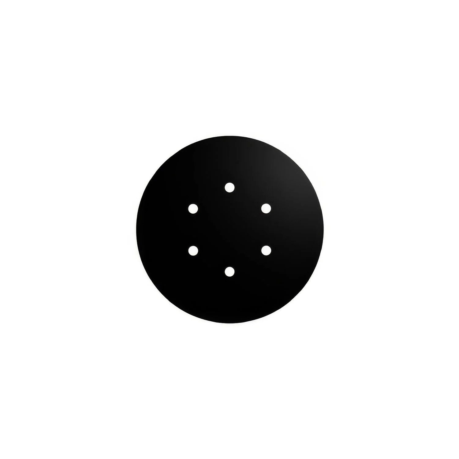 Rose-One round ceiling rose, 200 mm diameter with 6 holes and 4 side holes - Matt black - Image 3