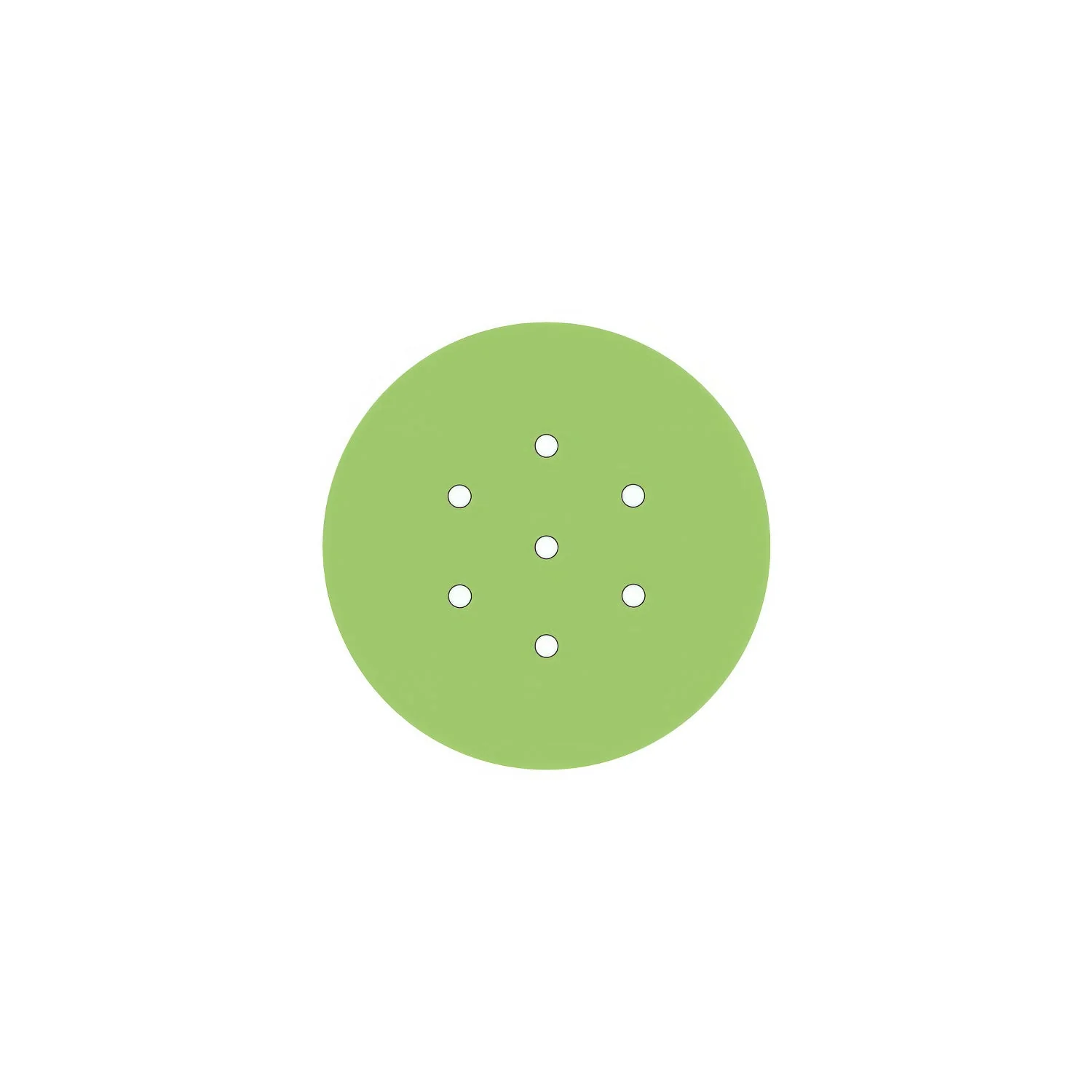 Rose-One round ceiling rose, 200 mm diameter with 7 holes and 4 side holes – Meadow Green - Image 3
