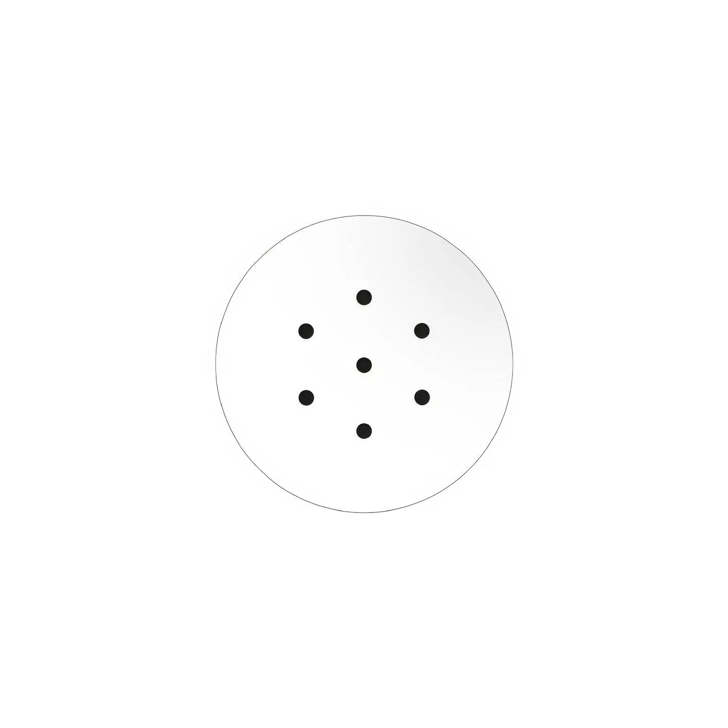 Rose-One round ceiling rose, 200 mm diameter with 7 holes and 4 side holes - Matt white - Image 3