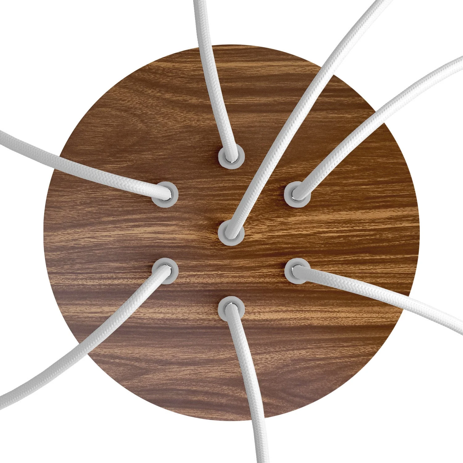 Rose-One round ceiling rose, diameter 200 mm with 7 holes and 4 side holes - Wood - Image 2
