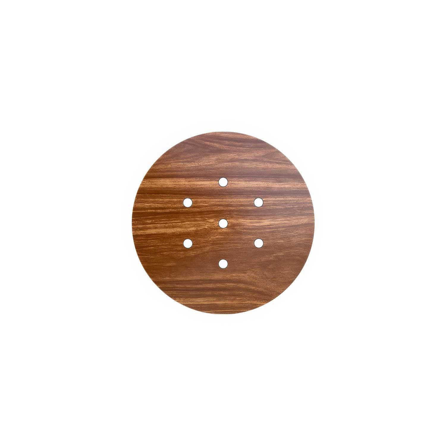 Rose-One round ceiling rose, diameter 200 mm with 7 holes and 4 side holes - Wood - Image 3