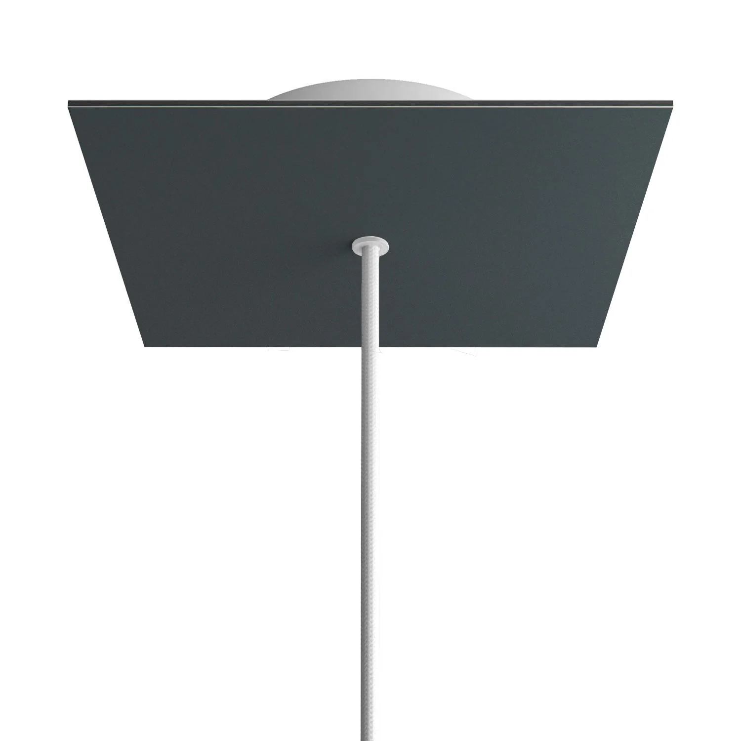 Square Rose-One ceiling rose, 200 mm with 1 hole and 4 side holes - Anthracite