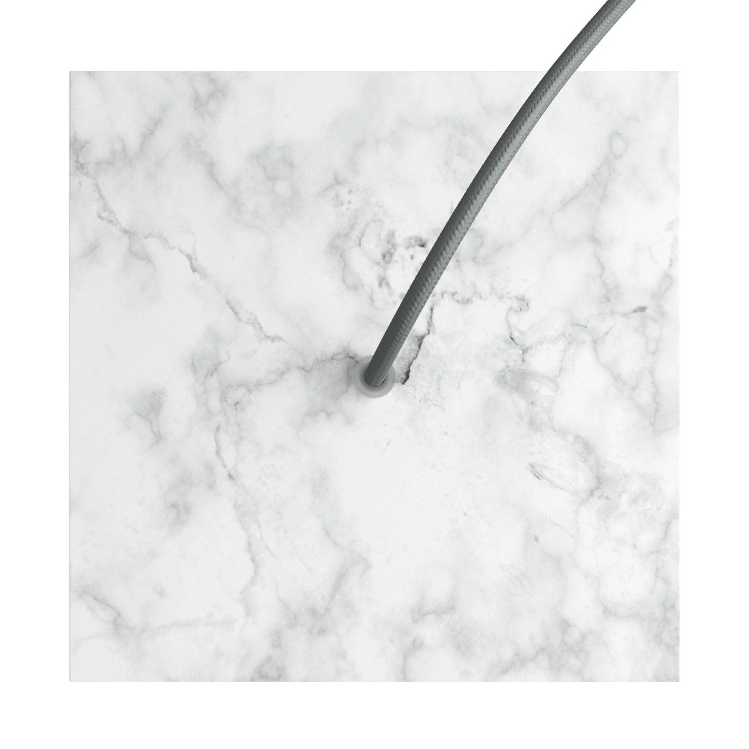 Rose-One square ceiling rose, 200 mm with 1 hole and 4 side holes - Carrara Marble - Image 2