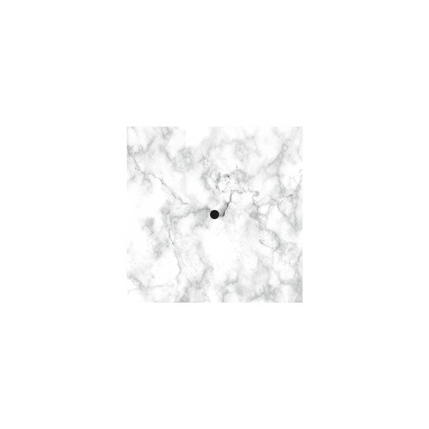 Rose-One square ceiling rose, 200 mm with 1 hole and 4 side holes - Carrara Marble - Image 3