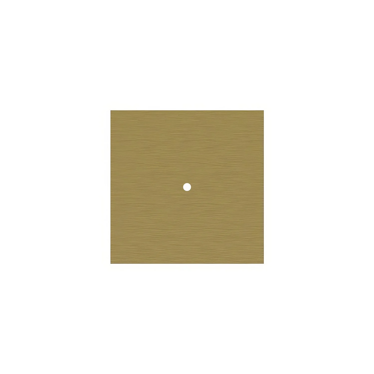 Rose-One square ceiling rose, 200 mm with 1 hole and 4 side holes - Satin brass Dibond - Image 3