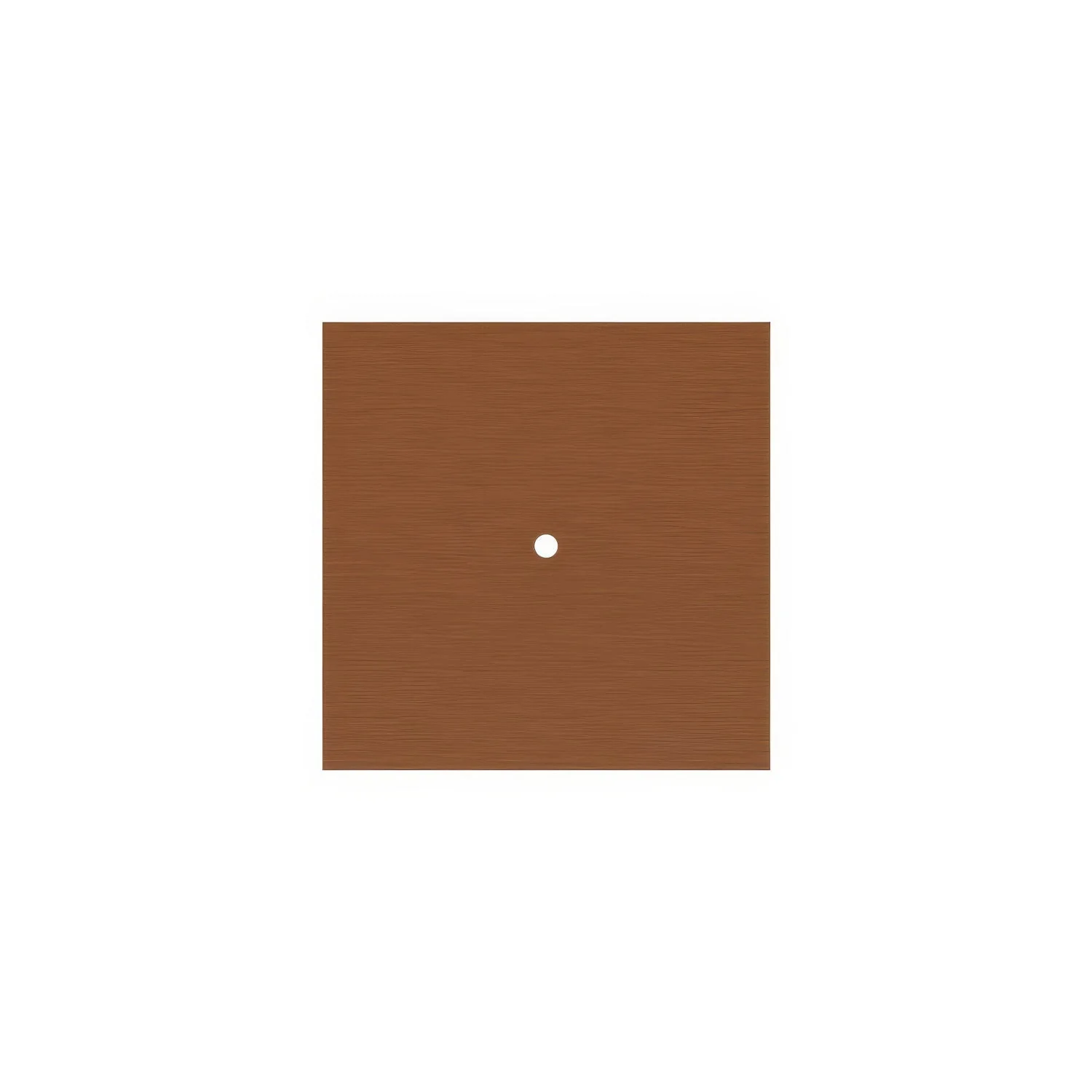 Ceiling rose Rose-One square, 200 mm with 1 hole and 4 side holes - Satin copper Dibond - Image 3